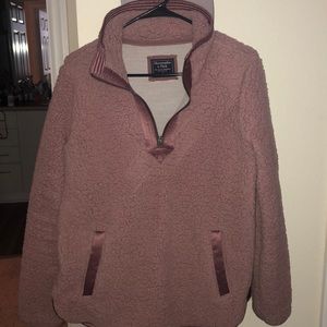 Pink Sherpa half zip